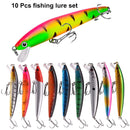 Conjunto 10 Iscas Artificiais Minnow - 10 Centímetros